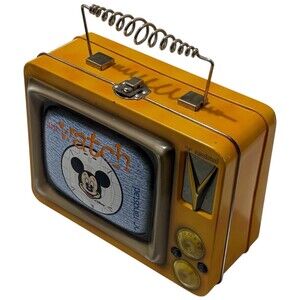 Randstad TV Metal Tin Lunchbox Just Watch VTG Collectible Decor Mickey Mouse